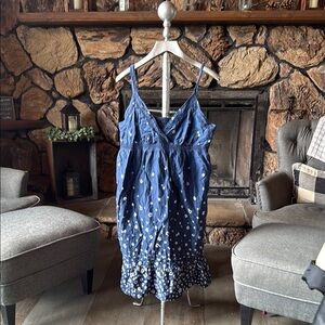 Blue Floral Midi Dress